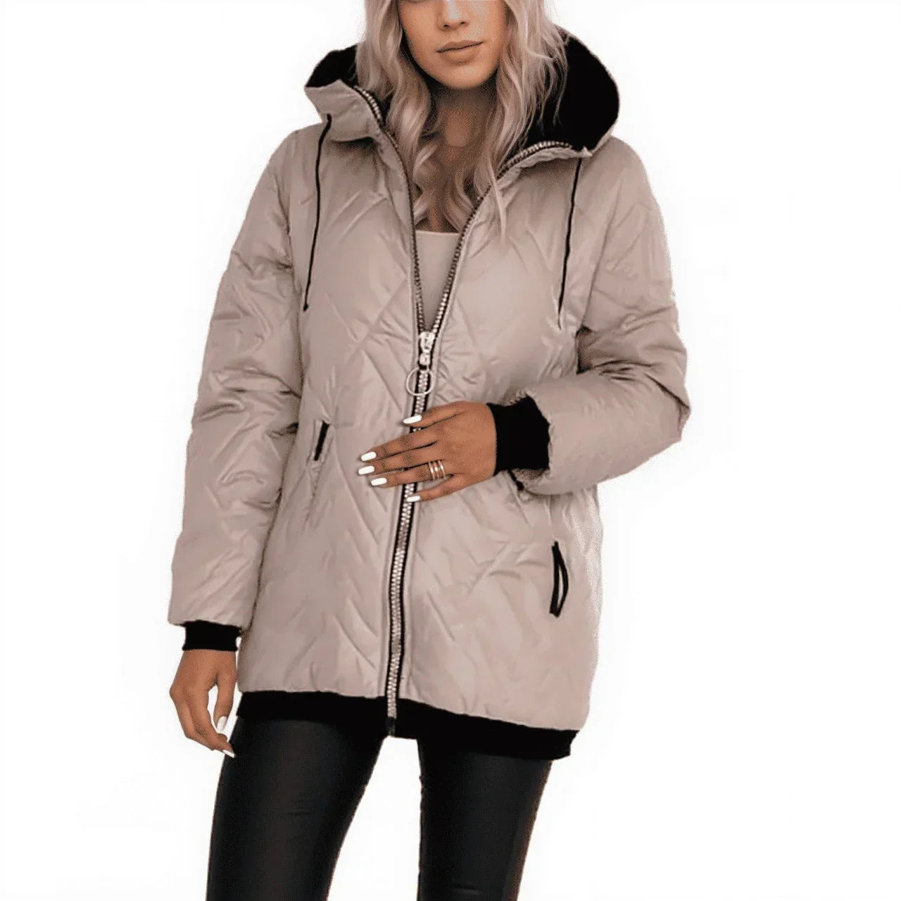 UrbanGlanz™ Thermojacke mit Hochwertiger Steppung und Hohem Kragen / Warmer Komfort mit Raffiniertem Design!