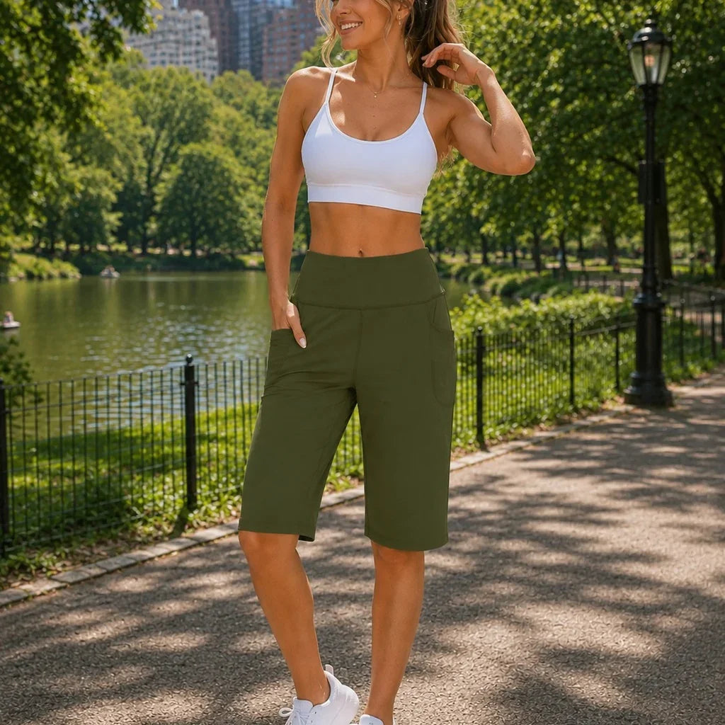 Antonella™ Premium-Flexstrick-Shorts mit Hohem Bund